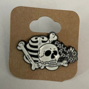 Skeleton Falling Apart Enamel Pin $5 Bundled